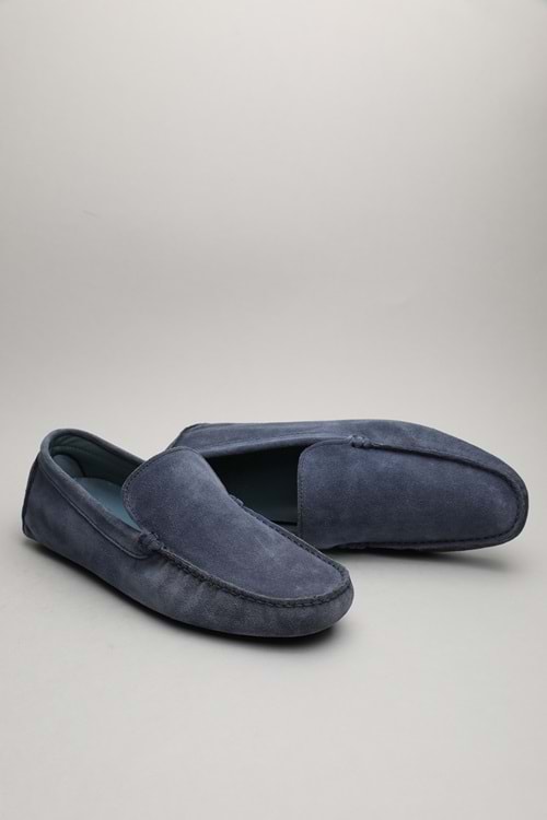 Gondol Erkek Hakiki Deri Klasik Loafer Mavi 42 ttx.60119