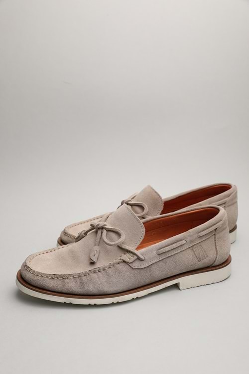 Gondol Erkek Hakiki Deri Klasik Loafer Vizon Süet 42 ttx.60121