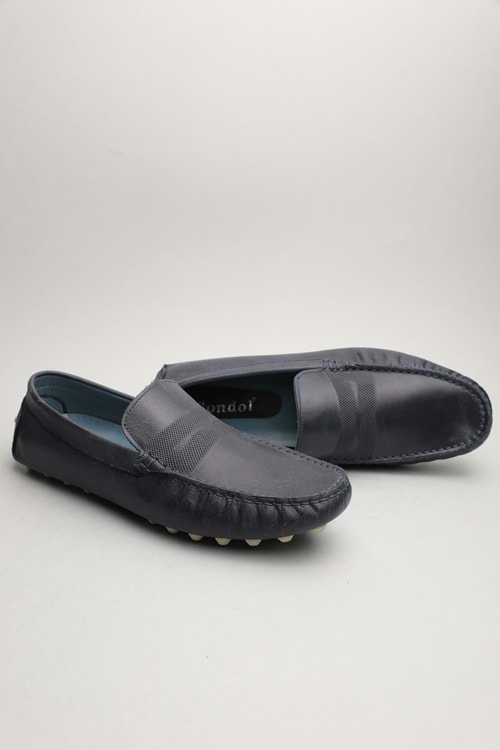 Gondol Erkek Hakiki Deri Klasik Loafer Lacivert 42 ttx.60139