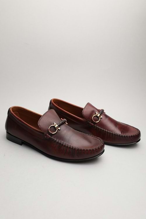 Gondol Erkek Hakiki Deri Klasik Loafer Kahverengi 42 ttx.60153
