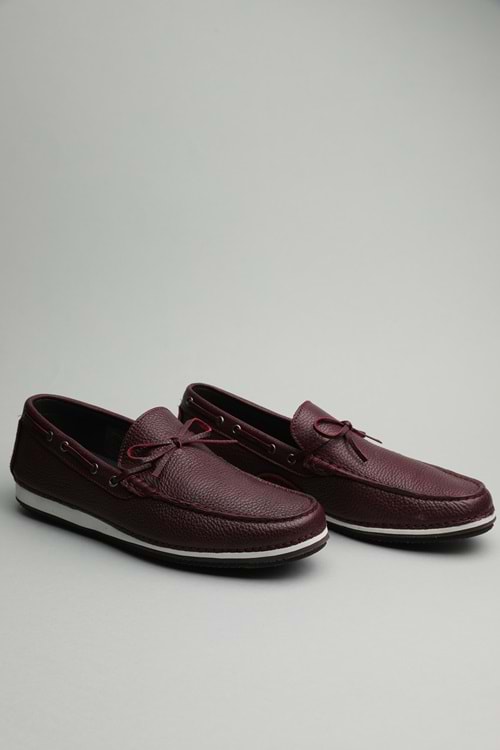 Gondol Erkek Hakiki Deri Klasik Loafer Bordo 40 ttx.60193