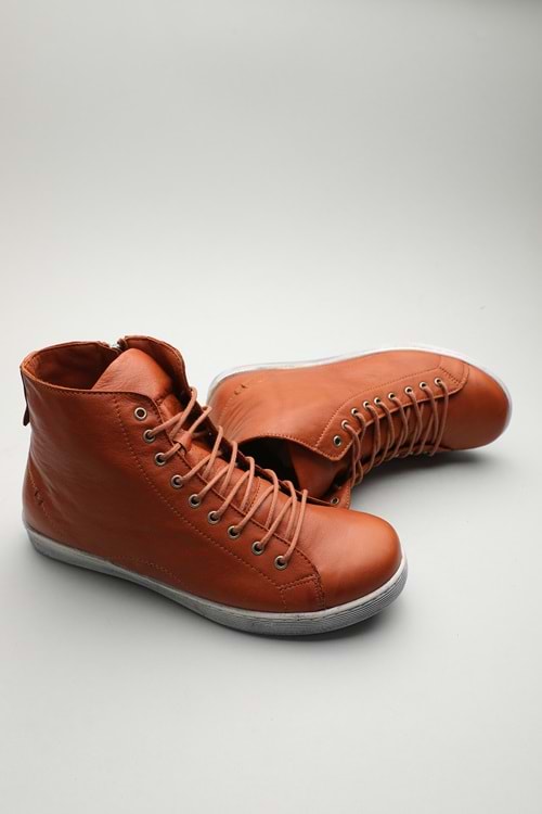 Gondol Hakiki Deri Günlük Hafif Yumuşak Spor Bot zx.1152 - Taba - 37