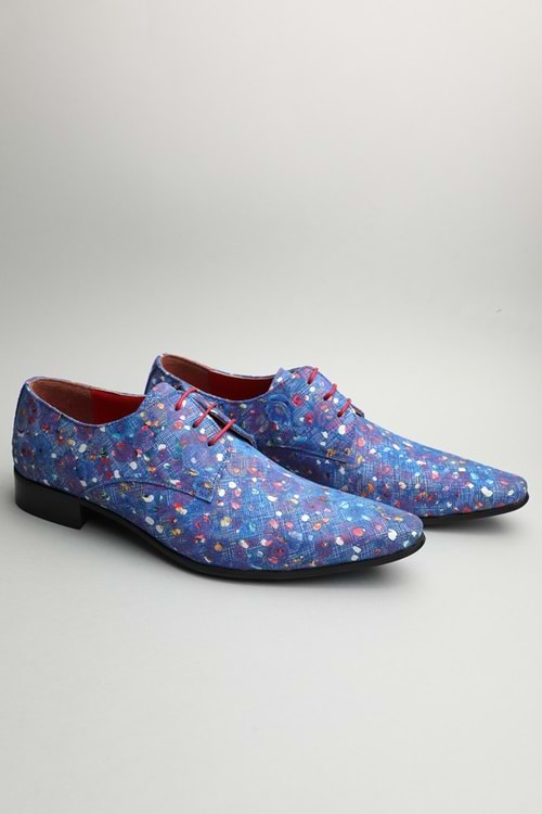 Gondol Erkek Hakiki Deri Sivri Burun Özel Deri Tasarımlı Kundura tz.620 - Galaxy - 42 - 353522153-33289