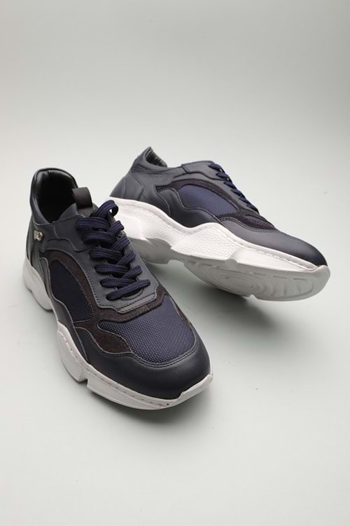 Gondol Erkek Hakiki Deri Klasik Casual Lacivert 40 ttx.522