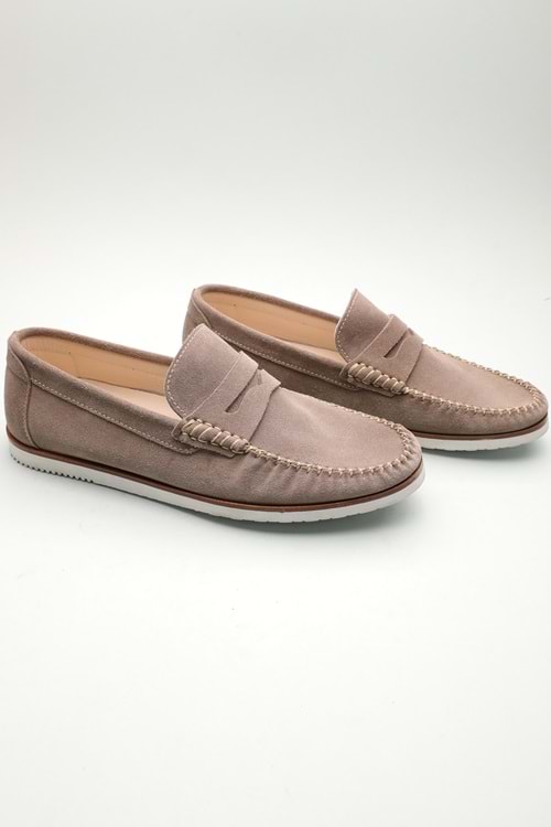 Gondol Erkek Hakiki Deri Klasik Loafer Vizon 42 ttx.601117