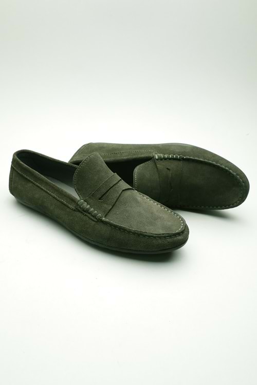 Gondol Erkek Hakiki Deri Klasik Loafer Haki 42 ttx.601118