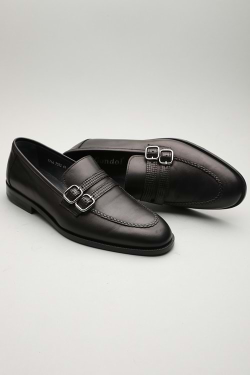 Gondol Erkek Hakiki Deri Klasik Siyah 41 ttx.169