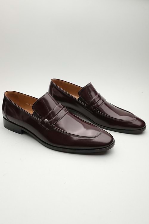 Gondol Erkek Hakiki Deri Klasik Kösele Bordo 44 ttx.174