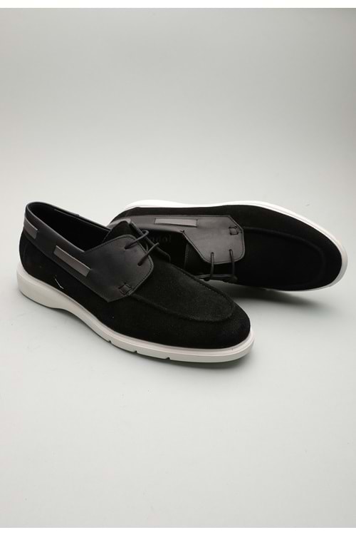 Gondol Erkek Hakiki Deri Klasik Loafer Siyah Süet 42 ttx.601140