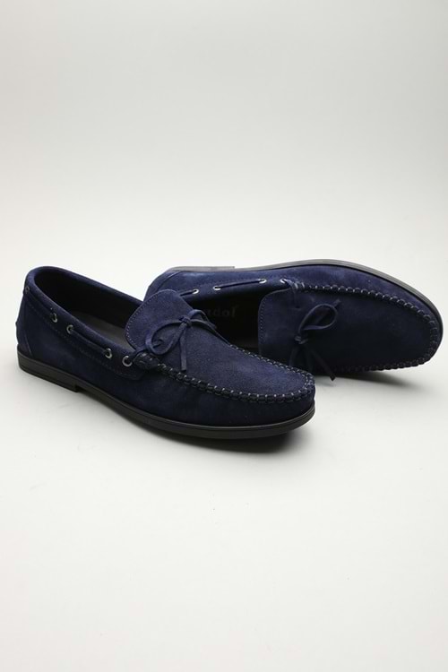 Gondol Erkek Hakiki Deri Klasik Loafer Lacivert Süet 40 ttx.601146