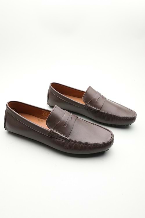 Gondol Erkek Hakiki Deri Klasik Loafer Kahverengi 41 ttx.601172