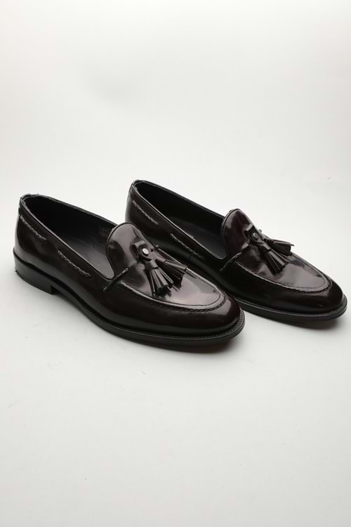 Gondol Erkek Hakiki Deri Klasik Loafer Bordo 41 ttx.601182