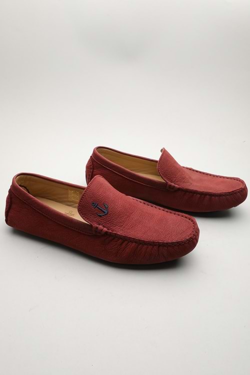 Gondol Erkek Hakiki Deri Klasik Loafer Bordo 41 ttx.601186