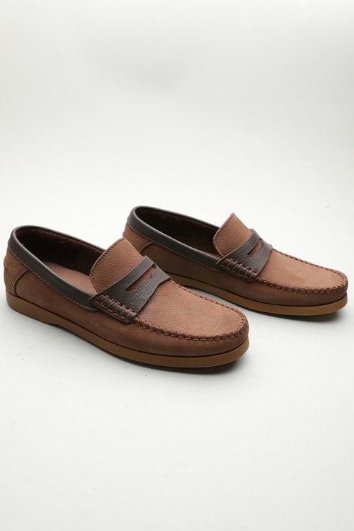 Gondol Erkek Hakiki Deri Klasik Loafer Kahverengi 41 ttx.601193