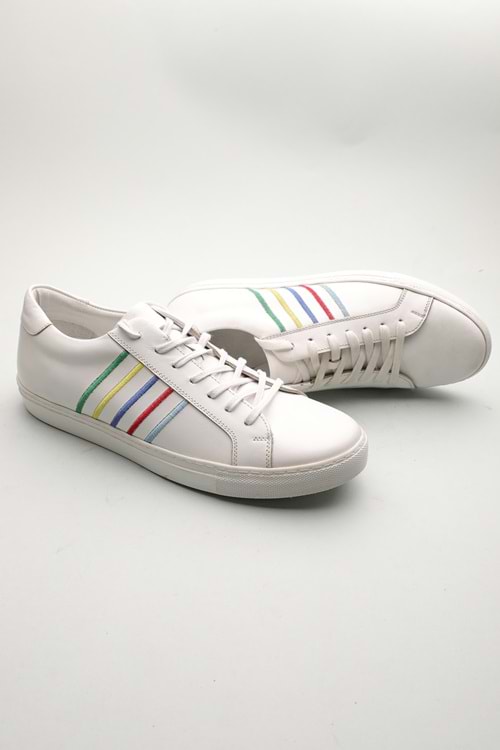 Gondol Erkek Hakiki Deri Klasik Casual Beyaz 42 ttx.529