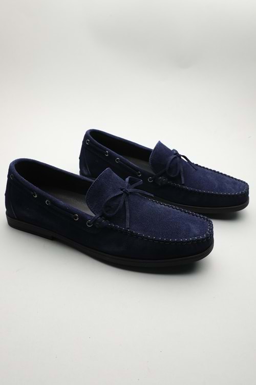 Gondol Erkek Hakiki Deri Klasik Loafer Lacivert Süet 43 ttx.601200