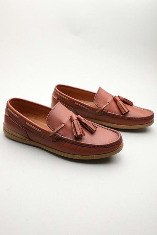 Gondol Erkek Hakiki Deri Klasik Loafer Taba 42 ttx.601206