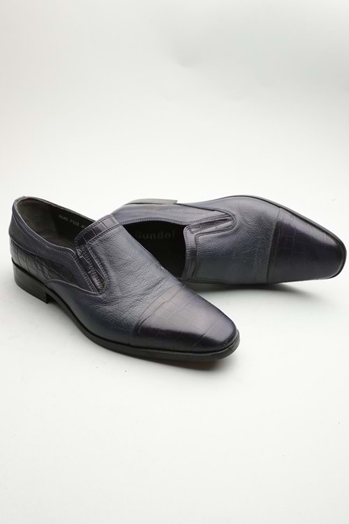 Gondol Erkek Hakiki Deri Klasik Kösele Lacivert 40 ttx.186