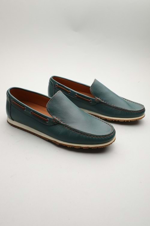 Gondol Erkek Hakiki Deri Klasik Loafer Yeşil 41 ttx.601222