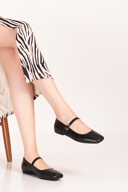 Gondol Hakiki Deri Günlük Klasik Tek Bant Babet Ln.4410 - Siyah - 37