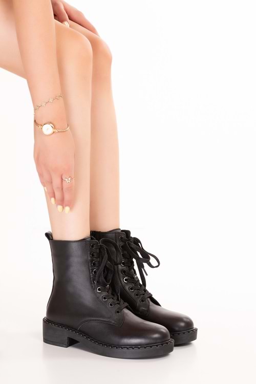 Gondol Kadın Hakiki Deri Günlük Postal Wargas - Siyah - 36