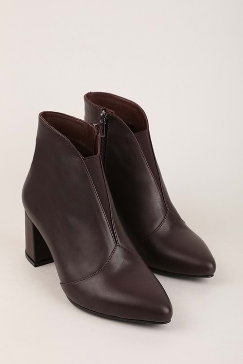 Gondol %100 Hakiki Deri Topuklu Bot Shelby - Kahverengi - 38