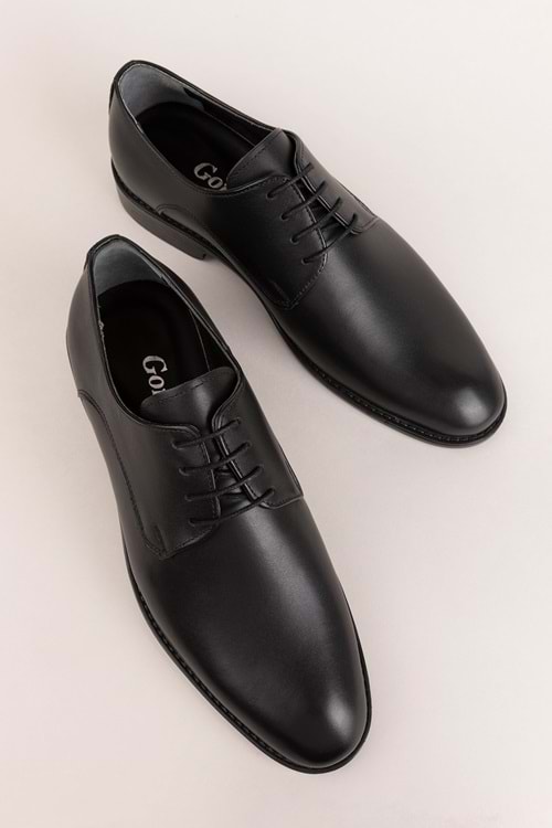 Gondol Erkek Hakiki Deri Klasik Damat Ayakkabı pş.90 - Siyah Cilt - 40