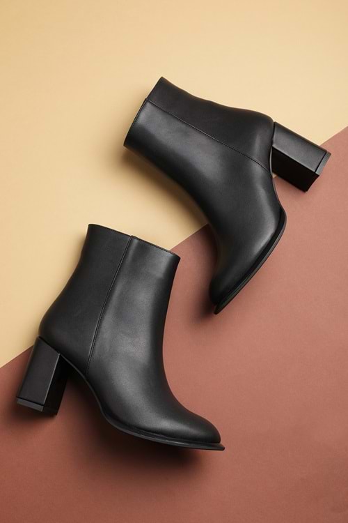 Gondol Kadın Klasik Topuklu Ofis Botu mad.1350 - Siyah - 36