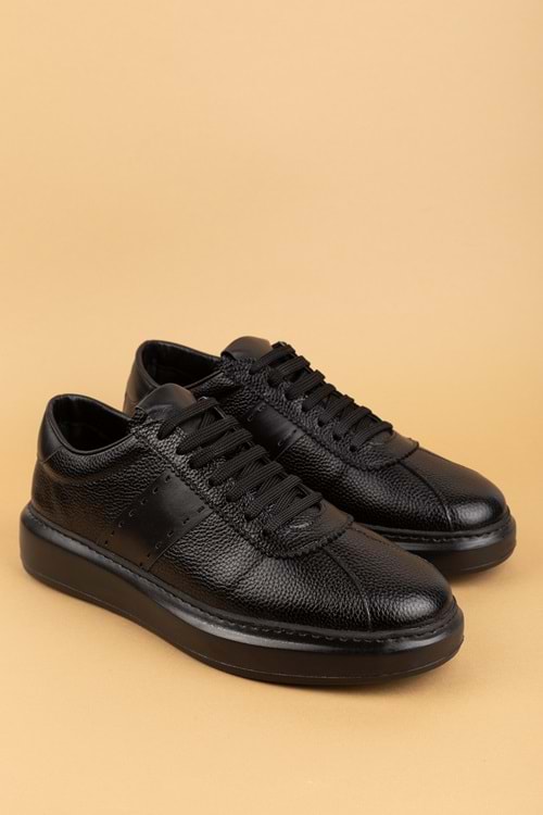 Gondol Içi Dışı Hakiki Deri Günlük Rahat Ayakkabı mals.348 - Siyah - 42