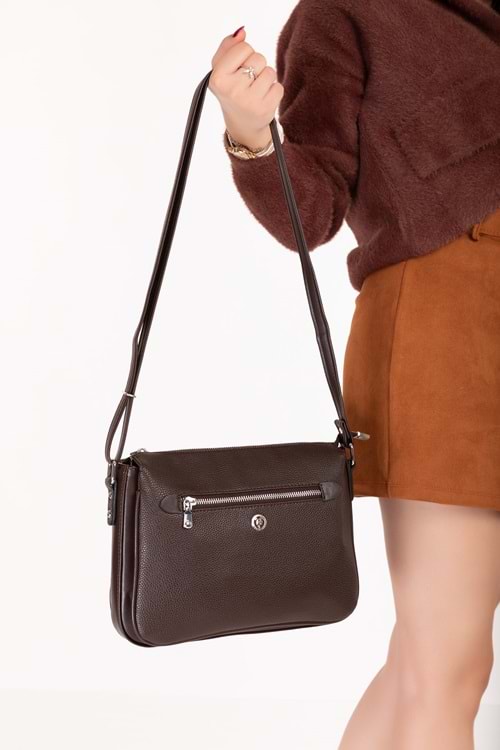 Gondol Kadın Günlük Çapraz Omuz Çantası gp.1420 - Kahverengi