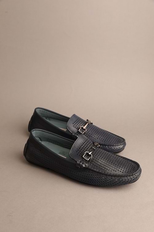 Gondol Erkek Hakiki Deri Klasik Loafer Lacivert 42 ttx.615