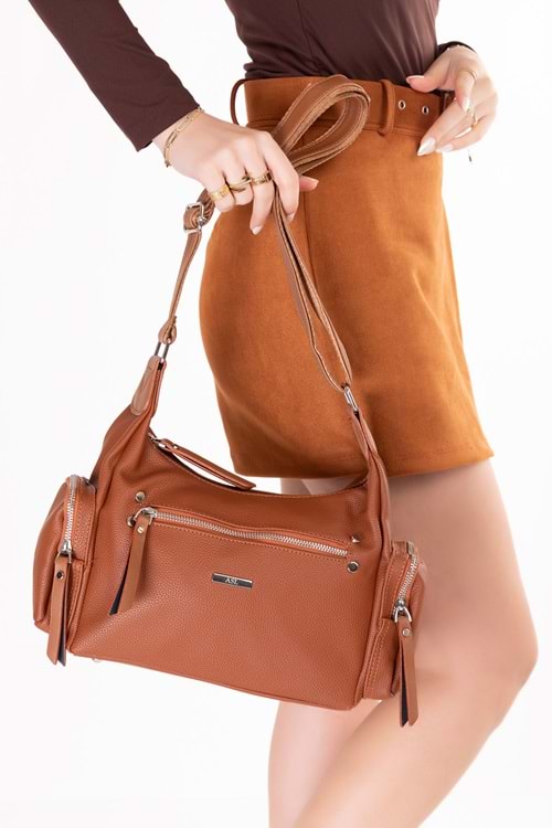 Gondol Kadın Kullanışlı Günlük Çanta ald.80735 - Taba Cilt - TEK EBAT