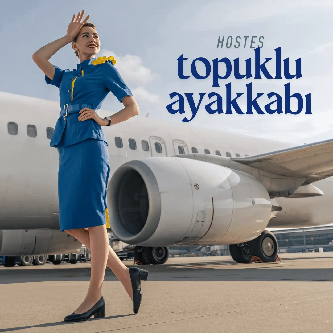 Deri Rahat Hostes Ayakkabıları