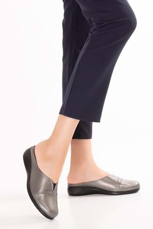 Gondol Hakiki Deri Ev Terliği Platin 41 özl.325