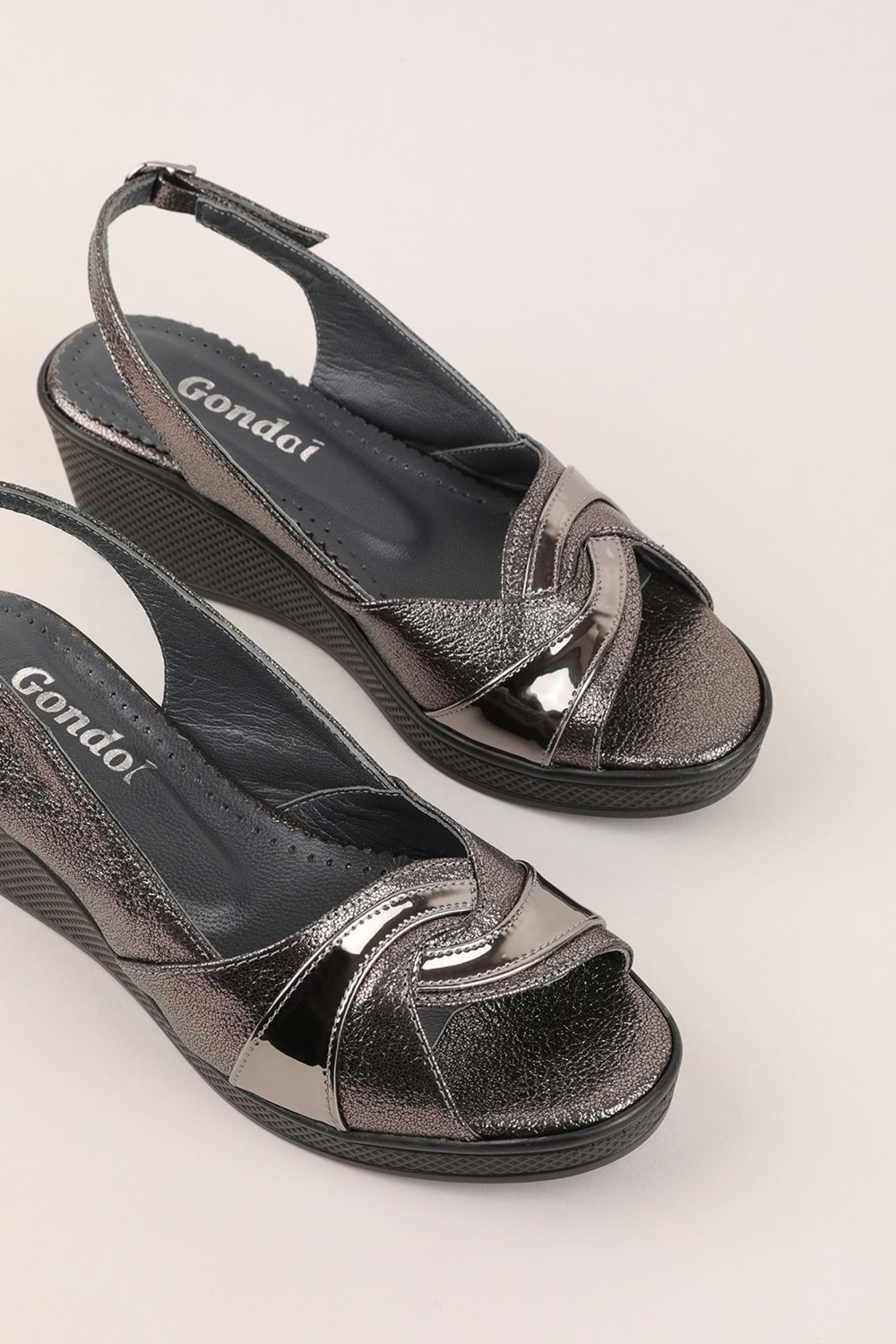 Gondol İçi Deri Sandalet Platin 40 mikay.2013