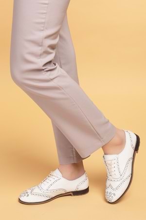 Gondol Hakiki Deri Anatomik Taban Casual Ayakkabı esfa.109 - Beyaz - 37