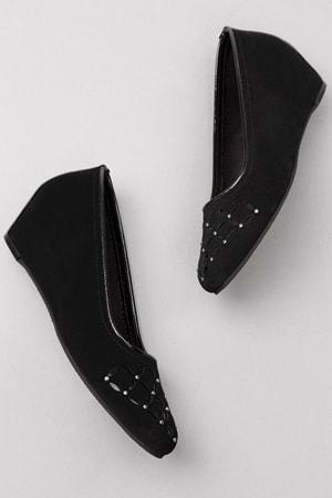 Gondol Deri Ev Terliği Siyah Nubuk 34 dmr.176