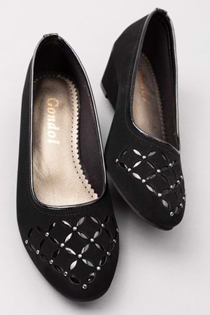 Gondol Deri Ev Terliği Siyah Nubuk 34 dmr.176