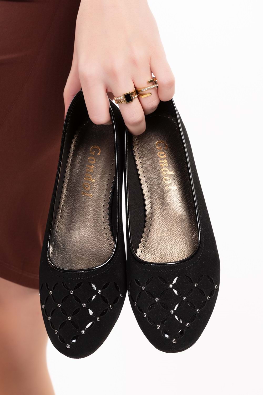 Gondol Deri Ev Terliği Siyah Nubuk 34 dmr.176