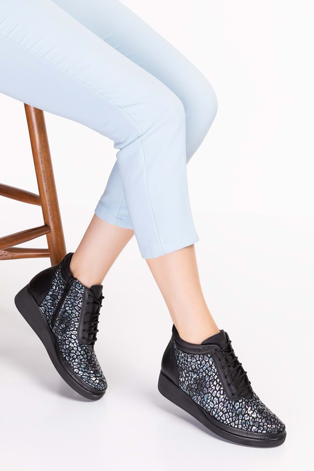 Gondol Kadın Hakiki Deri Petek Desenli Günlük Rahat Bot ndr.3805 - Galaxy - 37