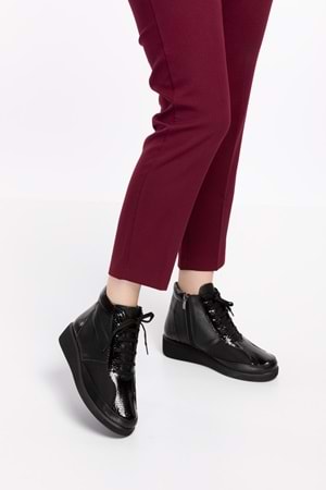 Gondol Hakiki Deri Anatomik Taban Kemik Çıkıntısına Özel Bot ert.3870 - Siyah - 36