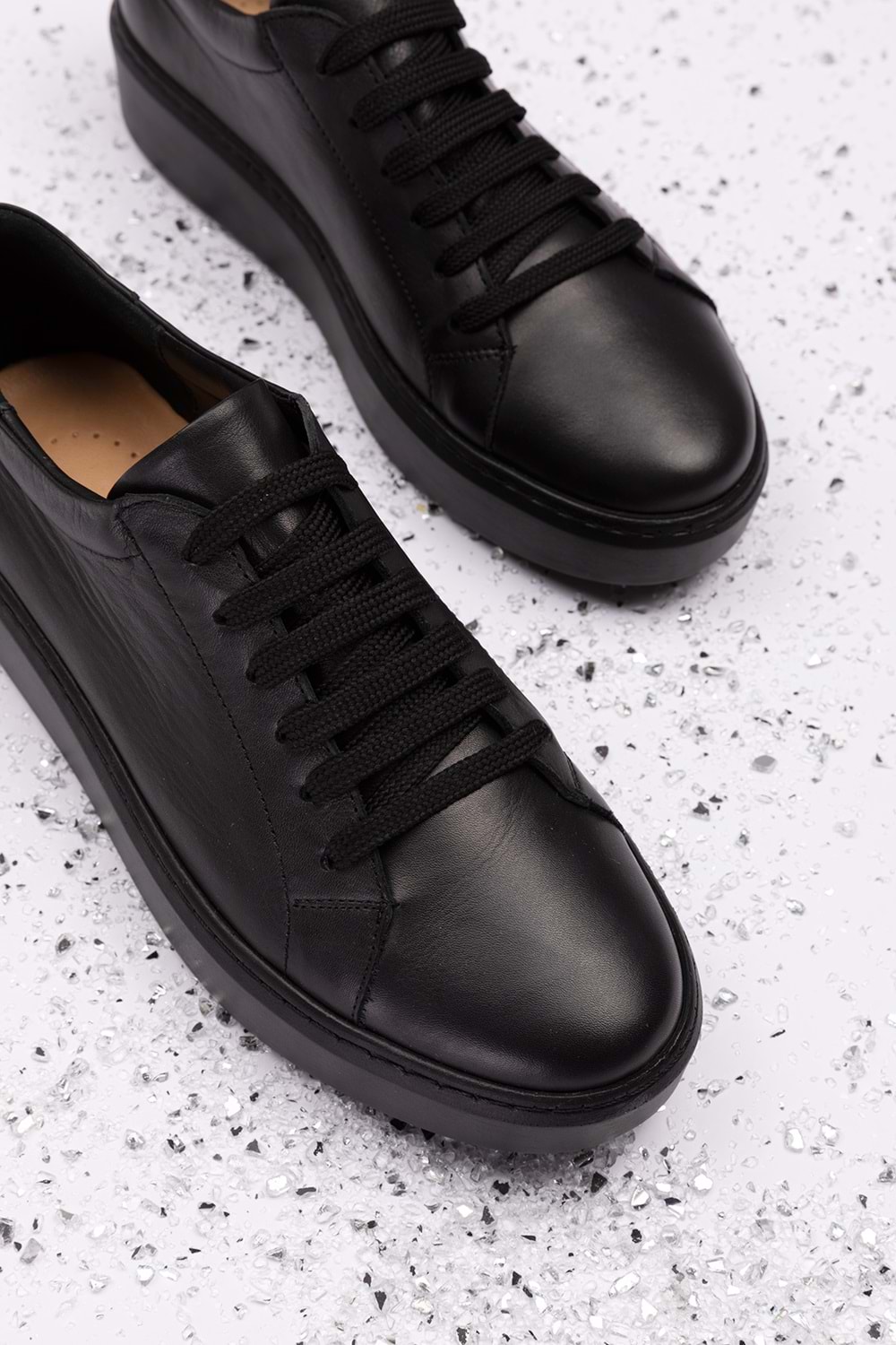 Gondol Hakiki Deri Anatomik Taban Spor Ayakkabı ell.6839 - Siyah - 36