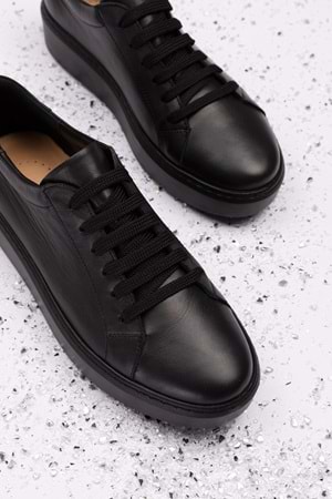 Gondol Hakiki Deri Anatomik Taban Spor Ayakkabı ell.6839 - Siyah - 36