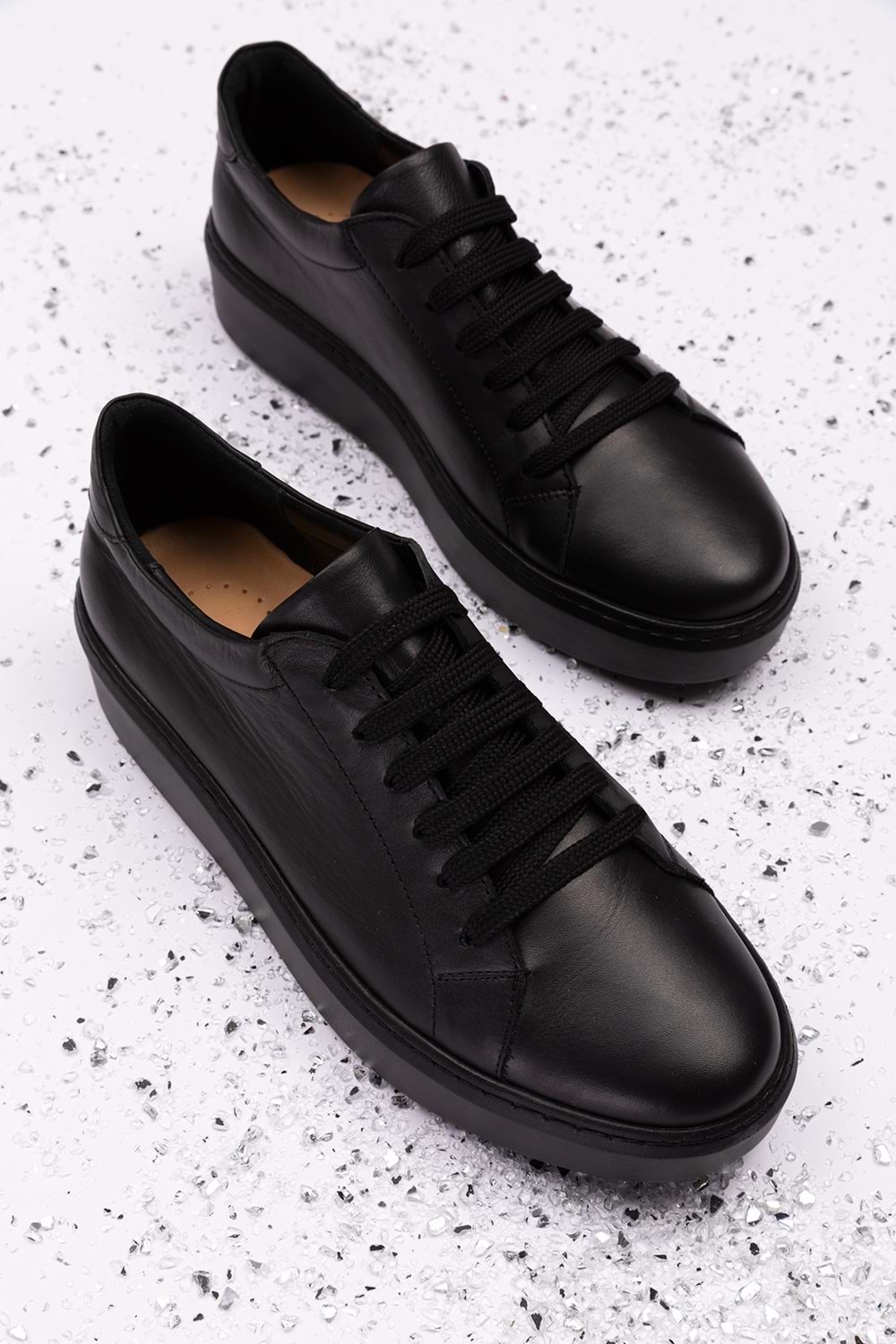 Gondol Hakiki Deri Anatomik Taban Spor Ayakkabı ell.6839 - Siyah - 36