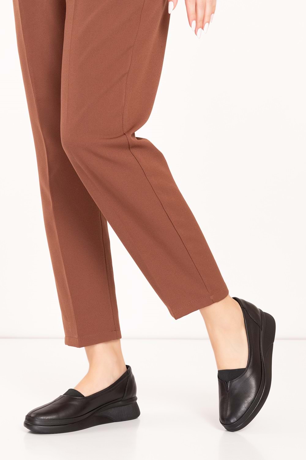 Gondol İçi Dışı Hakiki Deri Yumuşak Dokulu Günlük Ayakkabı ndr.101 - Siyah - 37