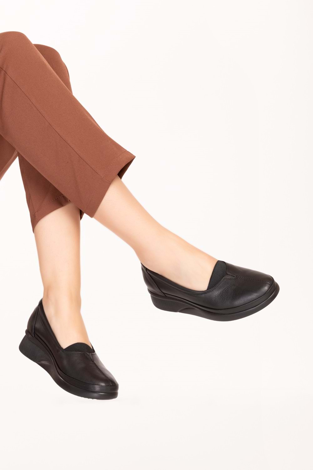 Gondol İçi Dışı Hakiki Deri Yumuşak Dokulu Günlük Ayakkabı ndr.101 - Siyah - 37