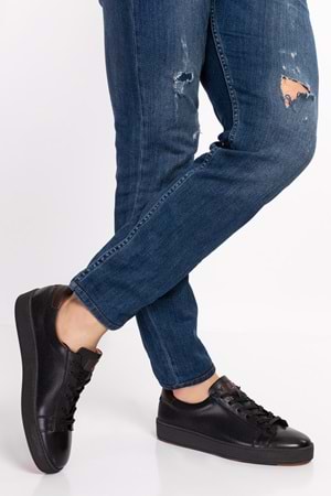 Gondol Içi Dışı Hakiki Deri Anatomik Taban Günlük Ayakkabı ny.836 - Siyah - 44