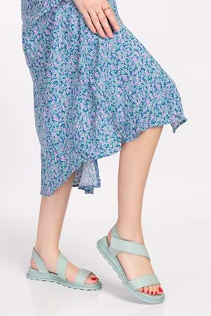 Gondol Hakiki Deri Cırtlı Günlük Spor Sandalet mdr.30 - Mint - 37