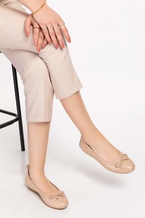 Gondol Hakiki Deri Günlük Babet esl.201 - Bej - 36