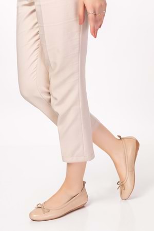 Gondol Hakiki Deri Günlük Babet esl.201 - Bej - 36